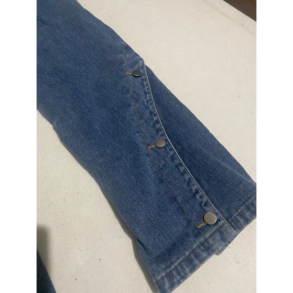 Korean Brand Argue Culture Spiral Button Straight Jeans - Picture 5 of 7